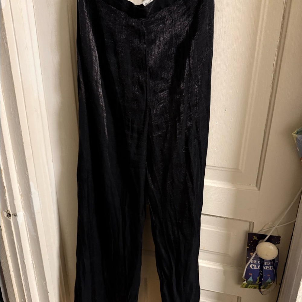 Liliana Men's Black Dress Pants with Subtle Sheen